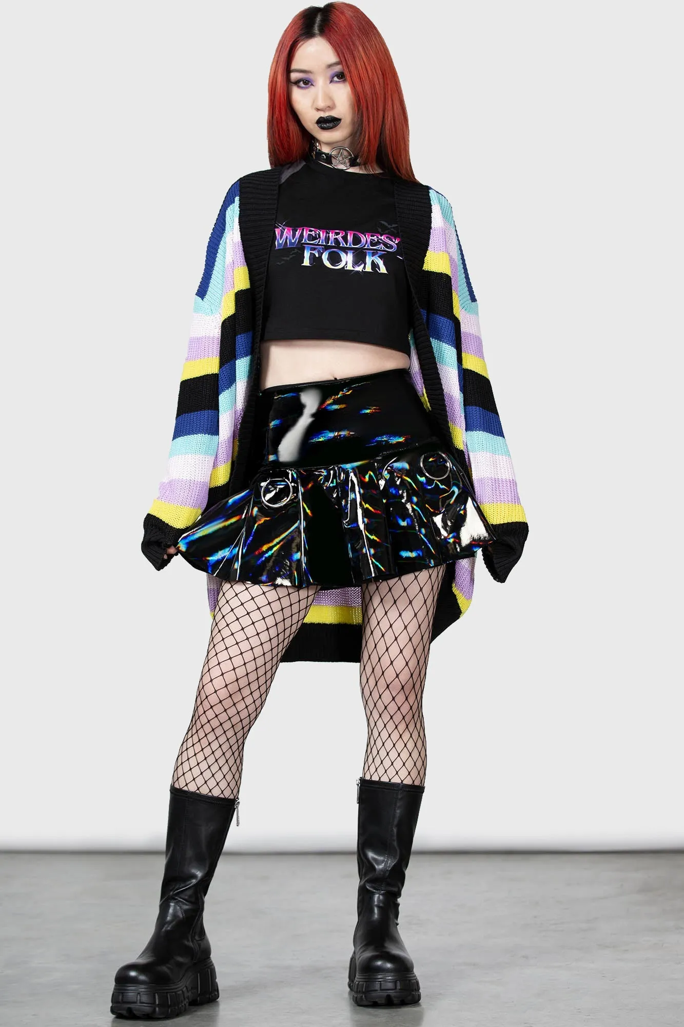 Neon's Ink Stain Skirt sold by Killstar product image thumbnail 4