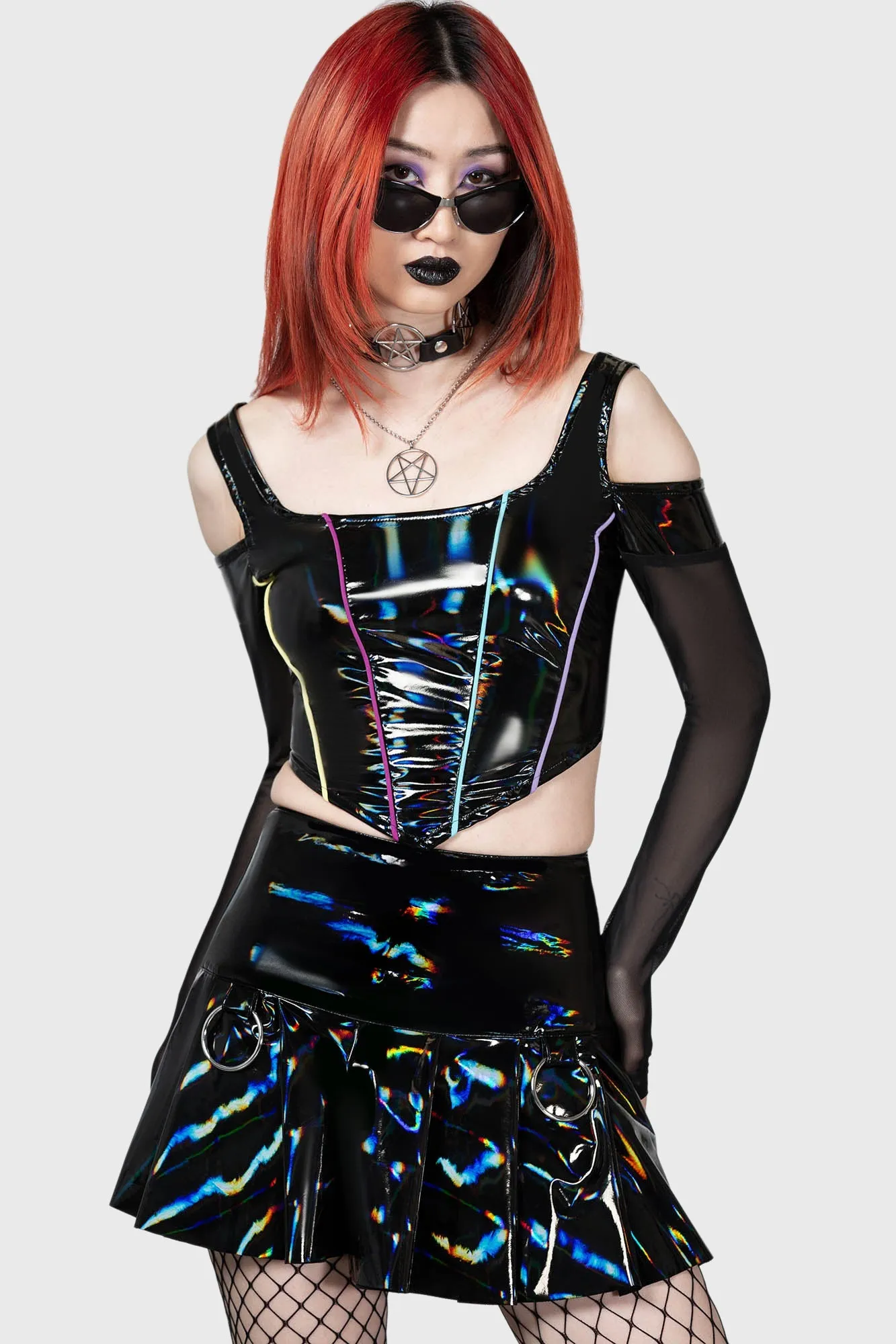 Neon's Ink Stain Skirt sold by Killstar product image thumbnail 3