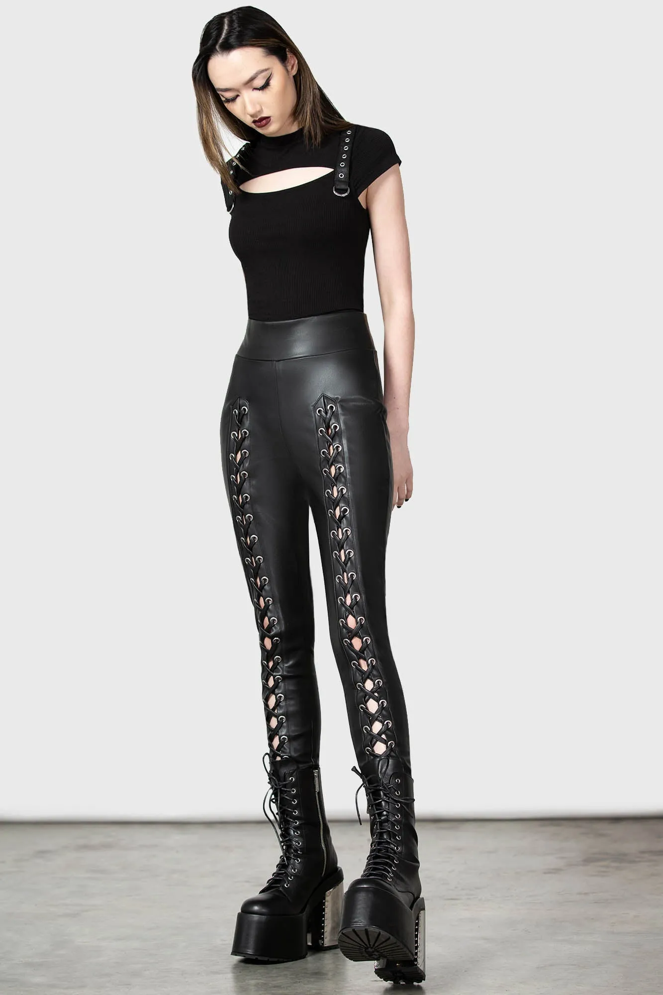 Laced For Days Leggings sold by Killstar product image thumbnail 3