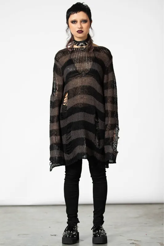 Ash Distress Knit Sweater [B] Resurrect sold by Killstar