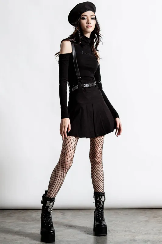 Shadows Suspender Mini Skirt [B] Resurrect sold by Killstar
