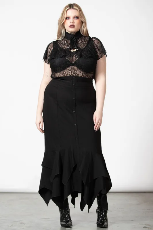 Devina Maxi Skirt [PLUS] sold by Killstar