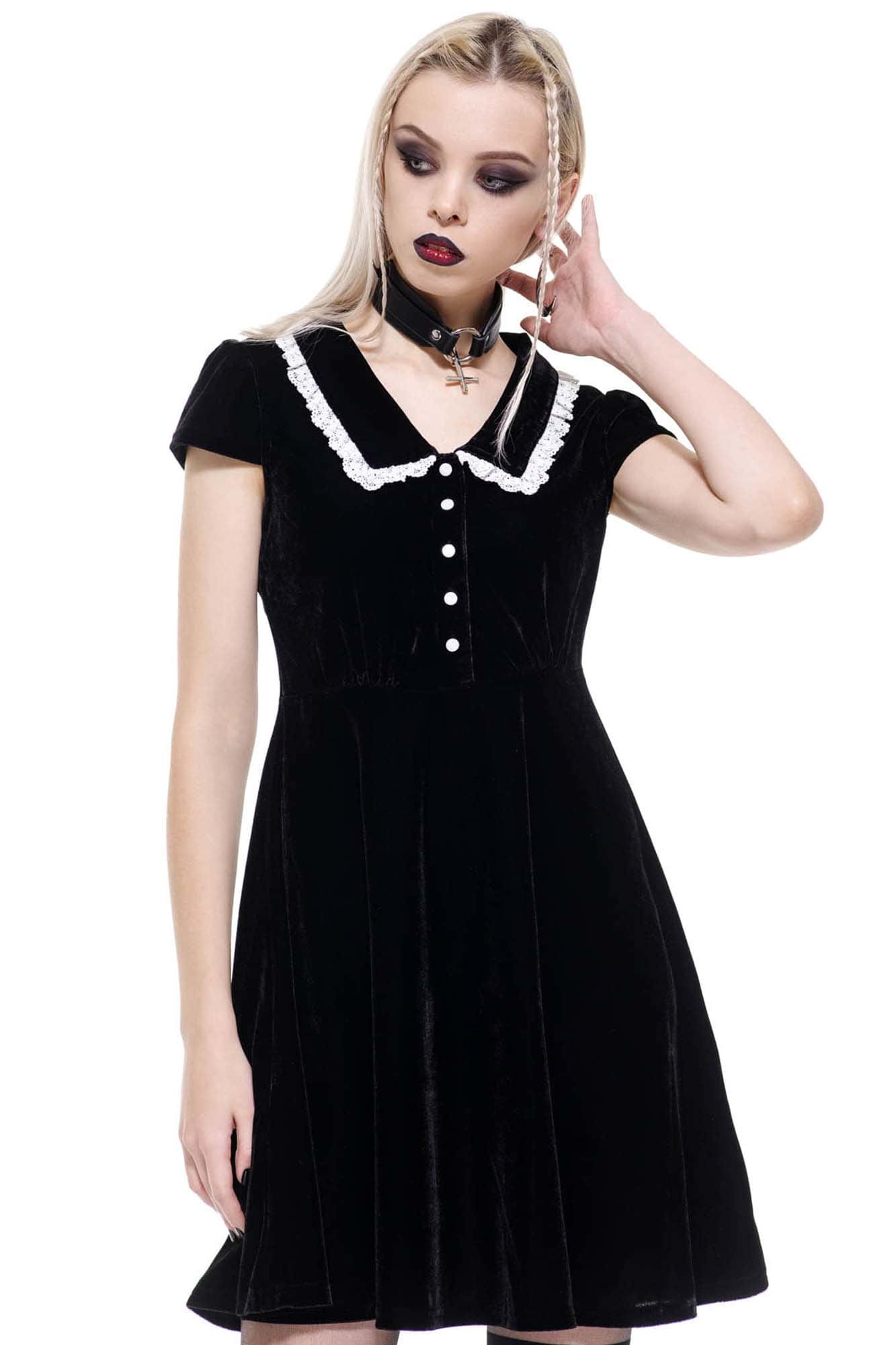 Every Mourning Collar Dress Resurrect sold by Killstar product image thumbnail 2