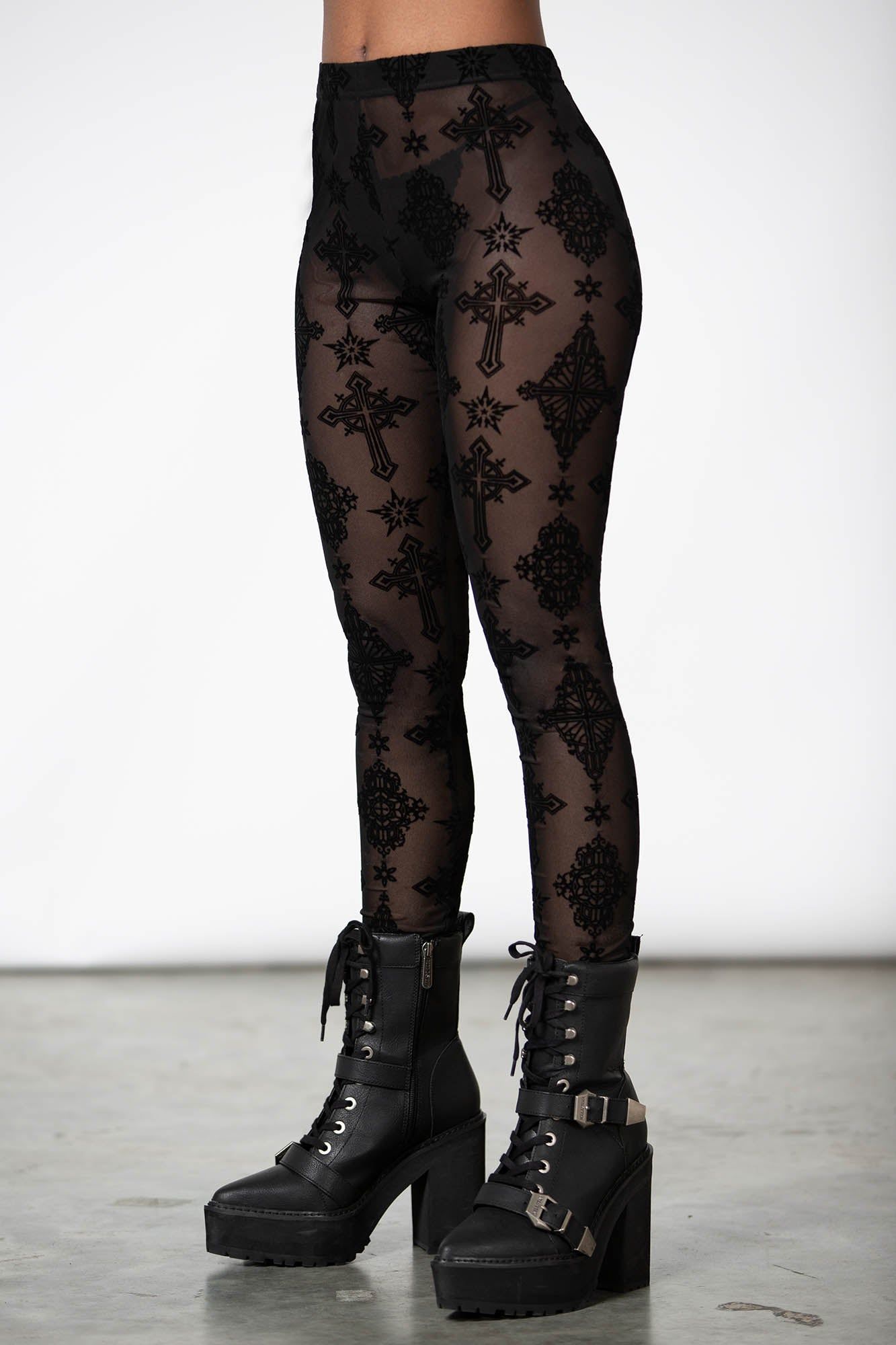 Tayana Mesh Leggings sold by Killstar product image thumbnail 2