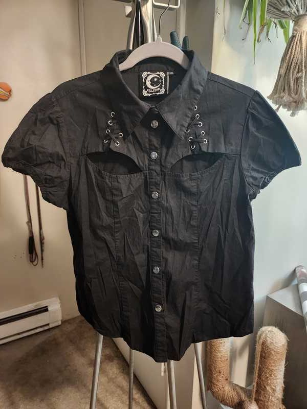 Hellstar Lace-Up Shirt Resurrect sold by Killstar product image thumbnail 3