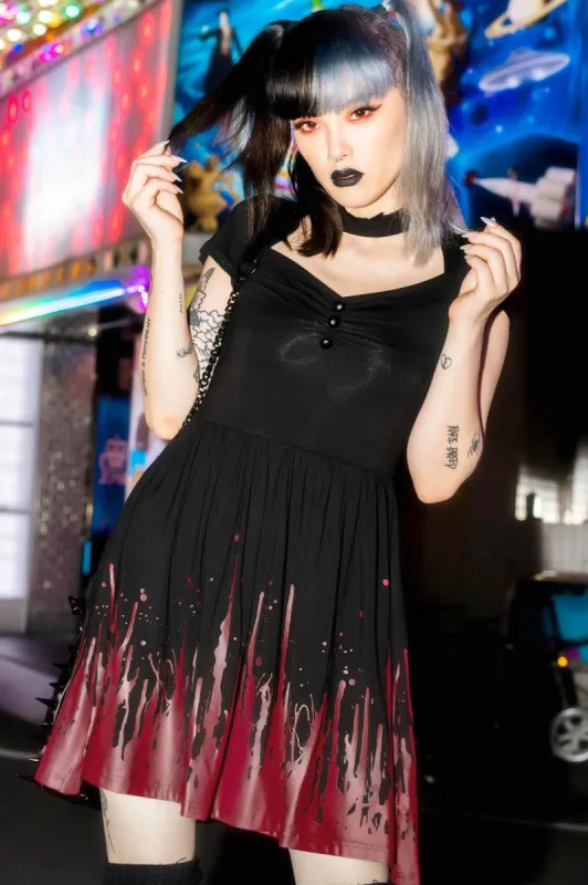 Blood Thirsty Skater Dress Resurrect sold by Killstar