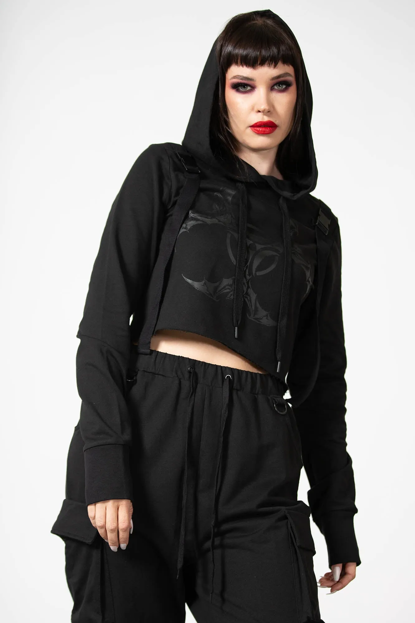 Ultraviolet Cropped Hoodie sold by Killstar product image thumbnail 3