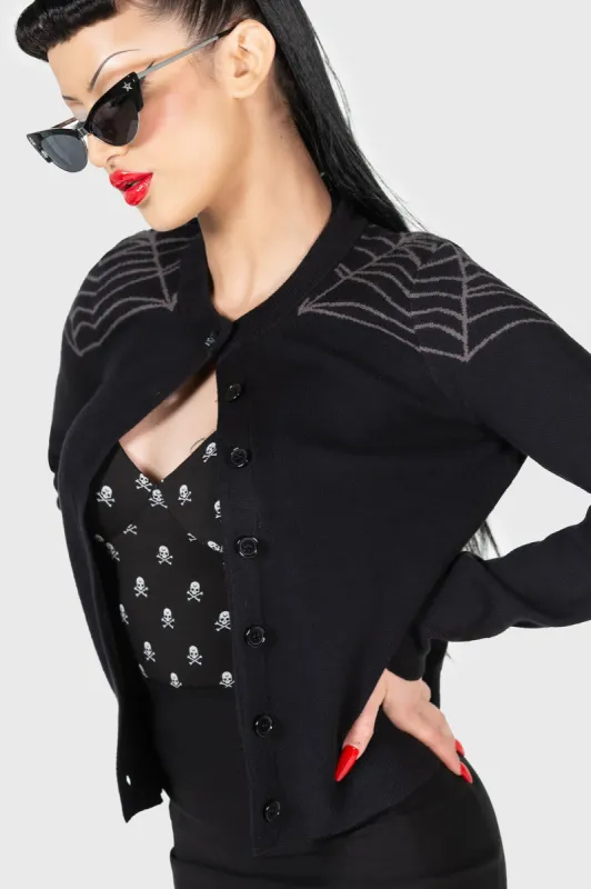 Web With It Cardigan sold by Killstar