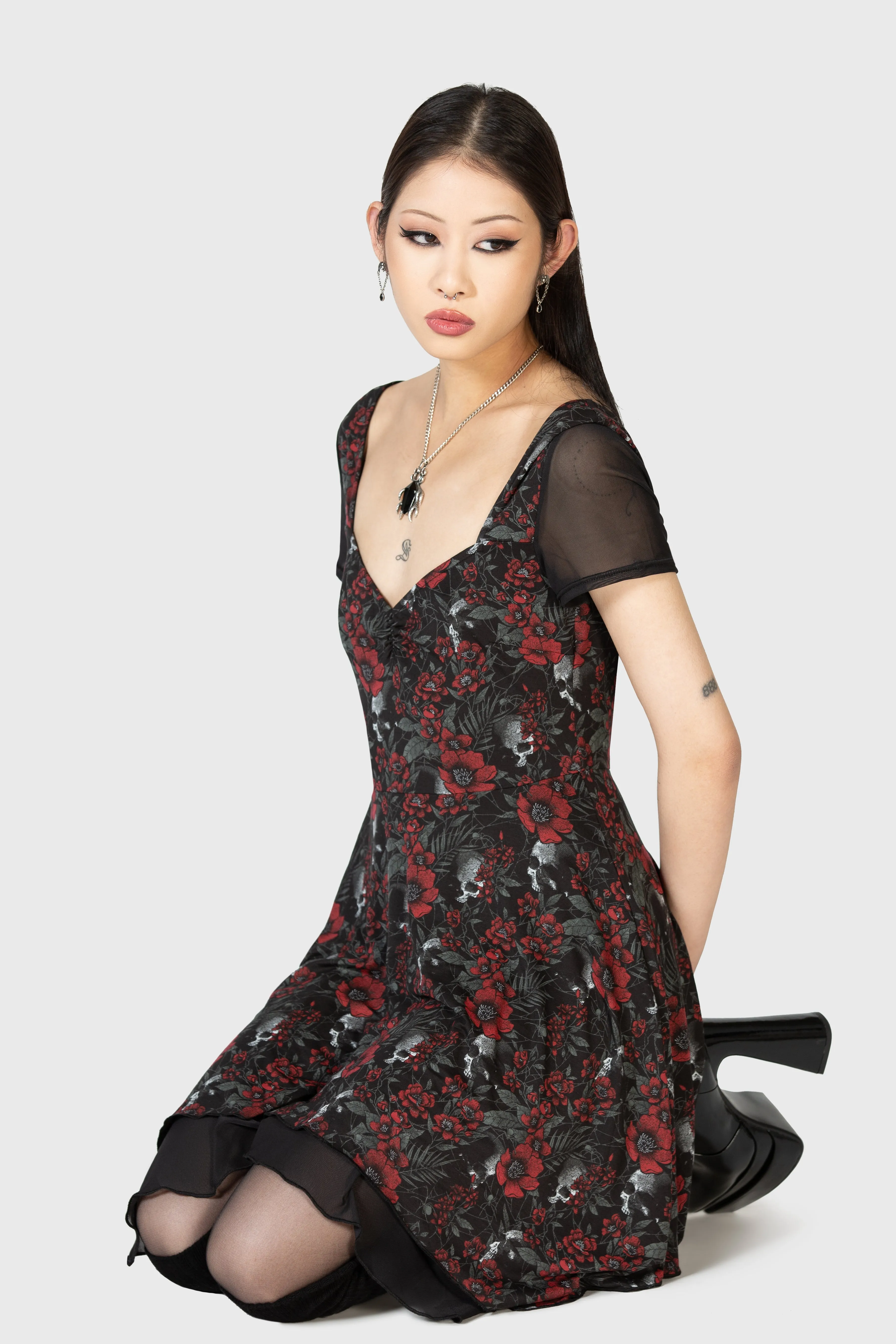 chinese dress ladies Killstar Australia | Hecate Green Lace Maxi Dress