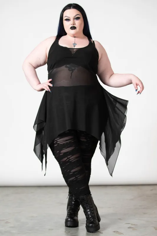 Lilith's Blood Mesh Tunic Vest [PLUS] sold by Killstar