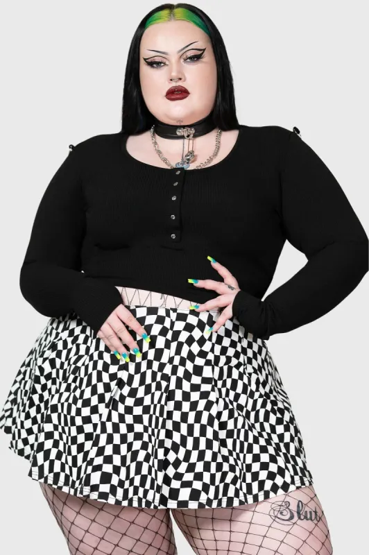 Punk/Wave Mini Skirt [PLUS] sold by Killstar