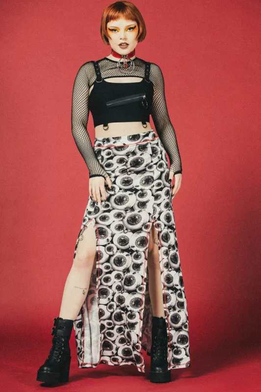 Four Flies Maxi Skirt sold by Killstar