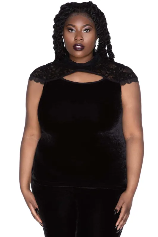 Eternally Yours Keyhole Top [PLUS] sold by Killstar