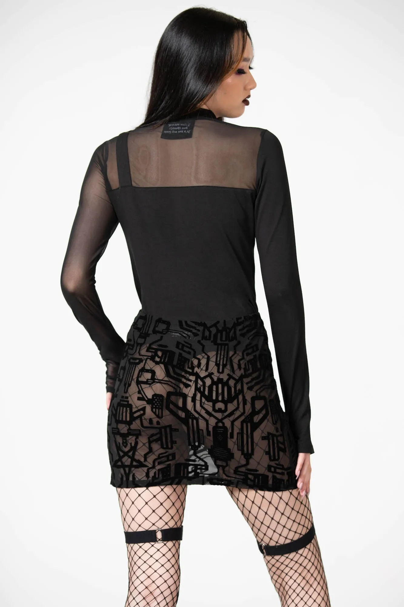 Dark Reality Mesh Top sold by Killstar product image thumbnail 3