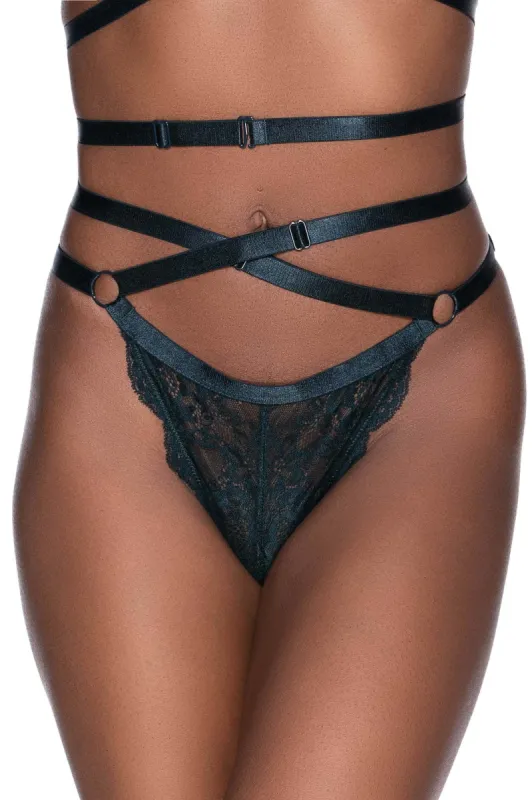 She's Deadly Lace Panty [EMERALD] sold by Killstar