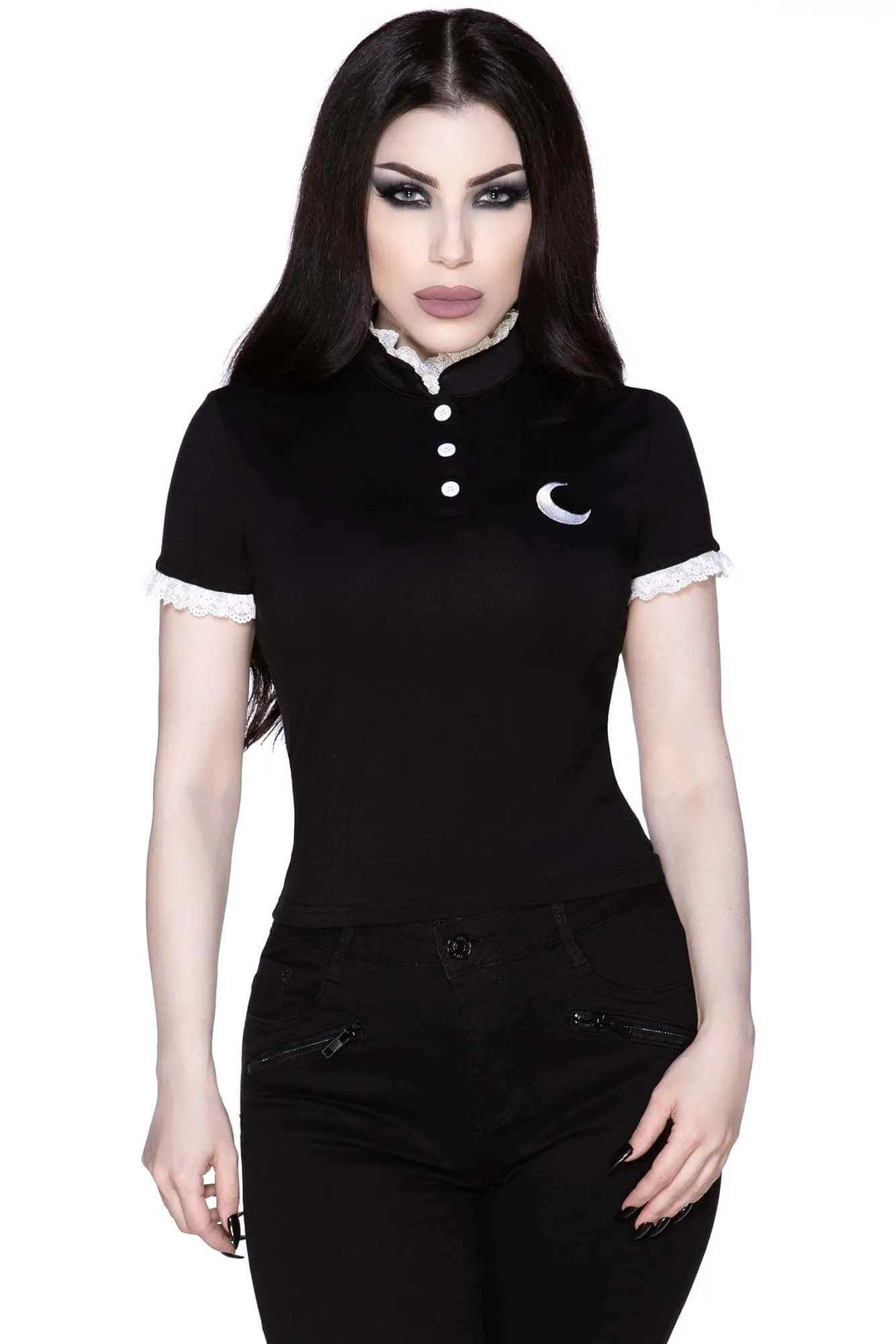 Fallen Angels Crop Top - Resurrect sold by Killstar product image thumbnail 2