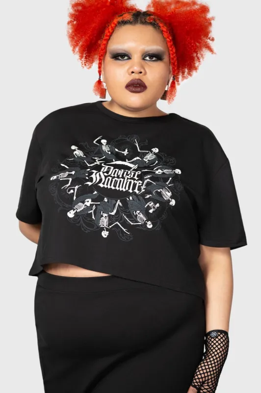 Danse Macabre Crop Top [PLUS] sold by Killstar