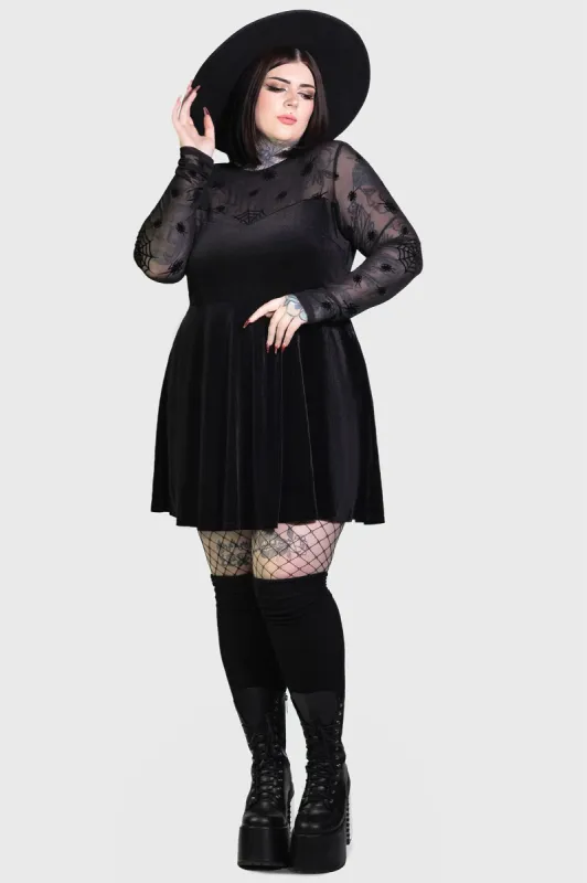 Here Lies Beetlejuice Mini Dress [PLUS] sold by Killstar