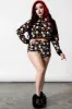 Haunted Pumpkin Cropped Hoodie sold by Killstar
