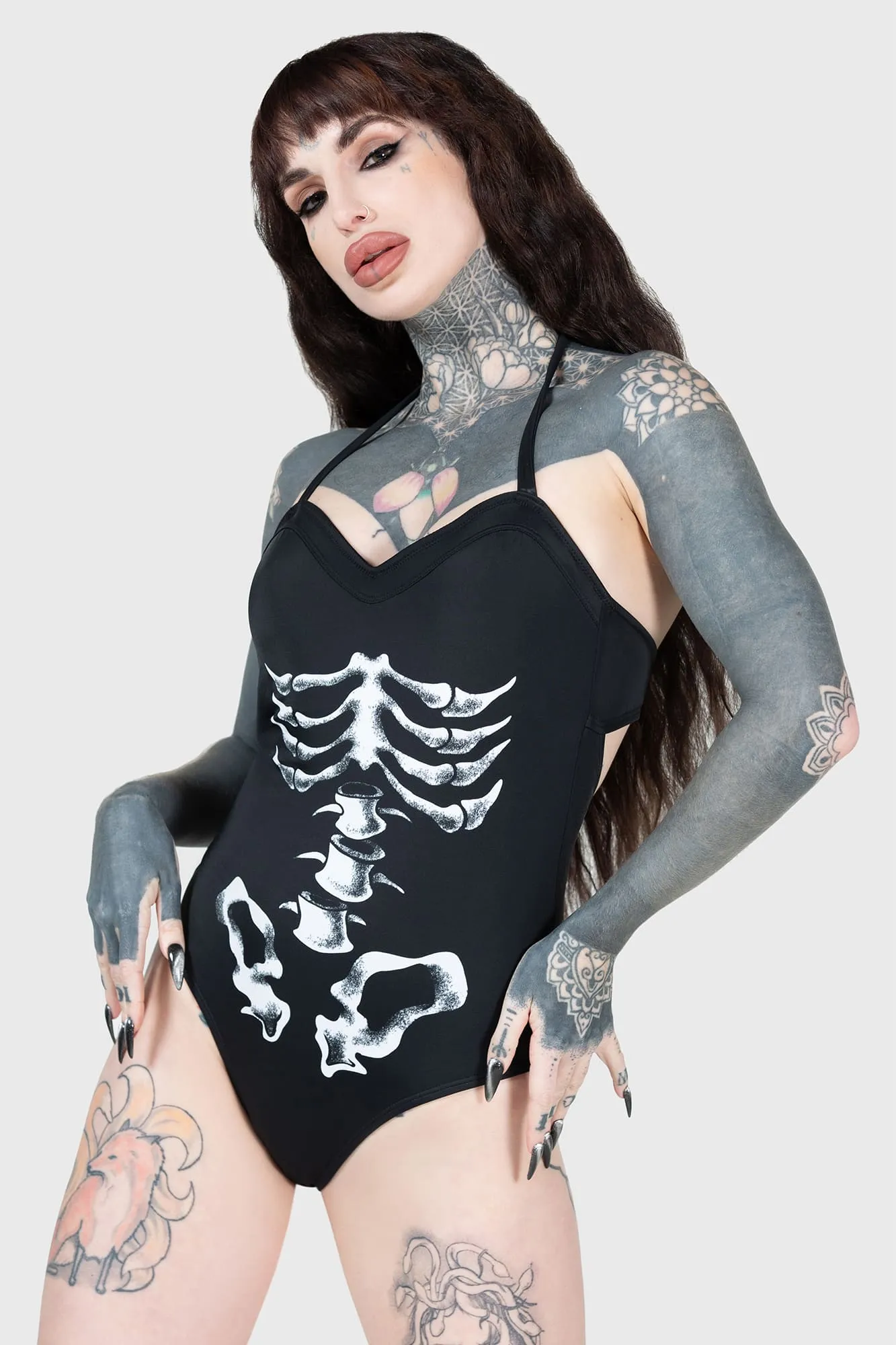 Show Your Bones Swimsuit sold by Killstar product image thumbnail 3