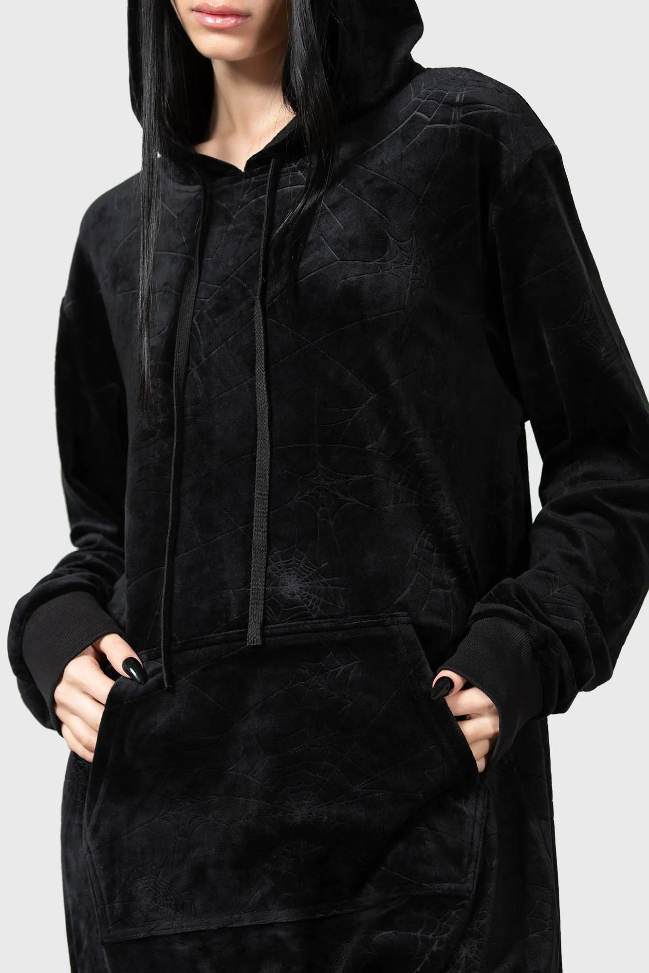 Webmare Longline Hoodie sold by Killstar product image thumbnail 3