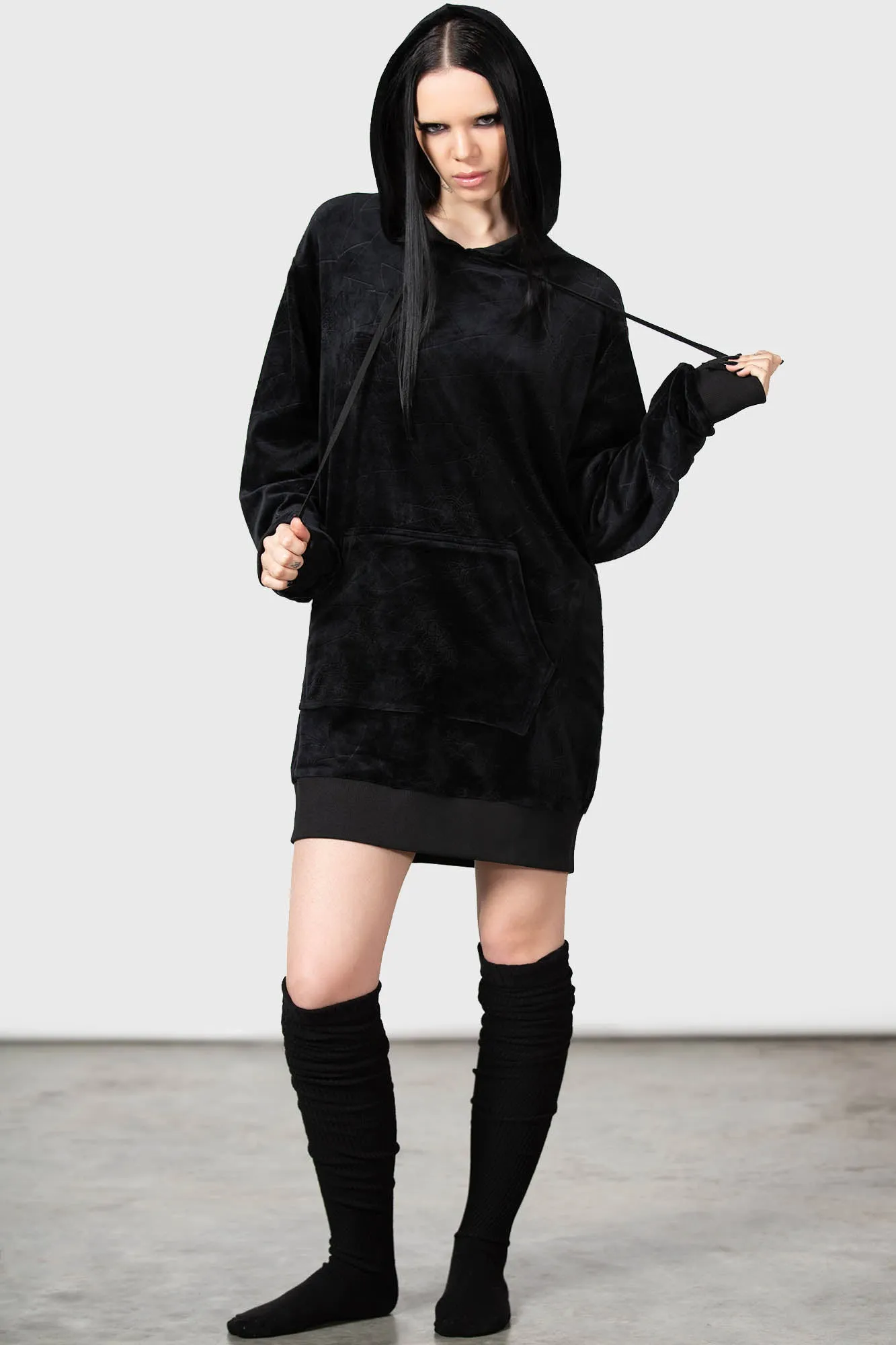 Webmare Longline Hoodie sold by Killstar product image thumbnail 5