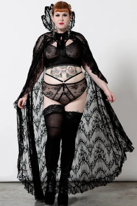 Vampyren Lace Cape [B] [PLUS] sold by Killstar