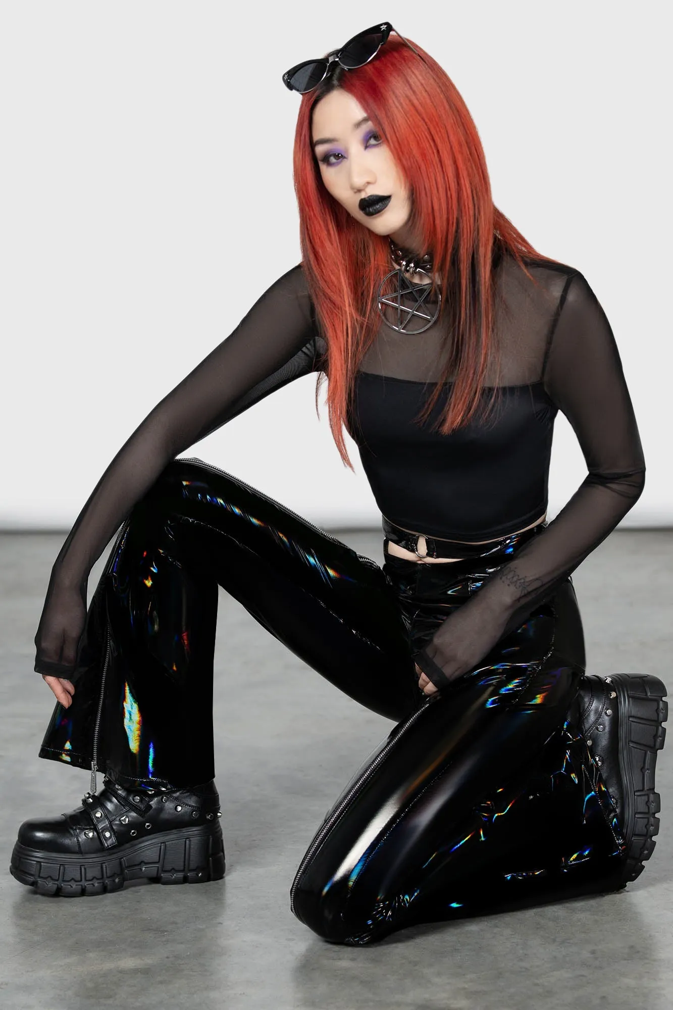 Rainbow A'Blaze Trousers sold by Killstar product image thumbnail 3