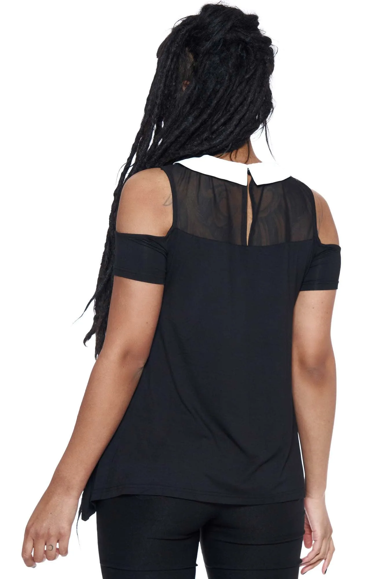 Nunsense Collar Cold Shoulder Top sold by Killstar product image thumbnail 2