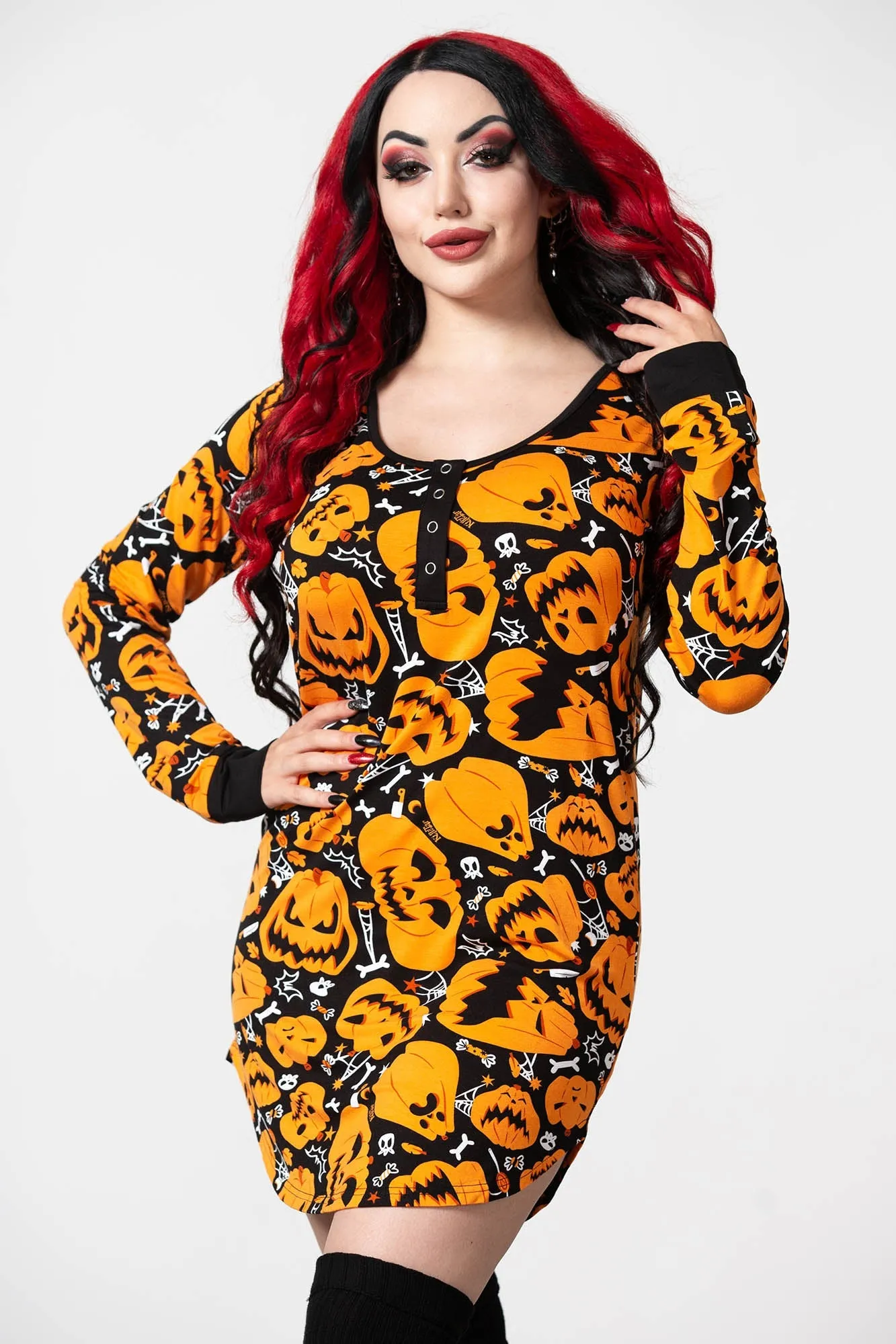 Night Harvest Henley Dress sold by Killstar product image thumbnail 3