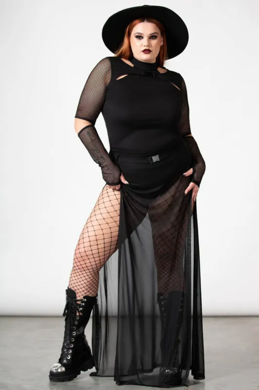 Synthia Maxi Skirt [PLUS] sold by Killstar
