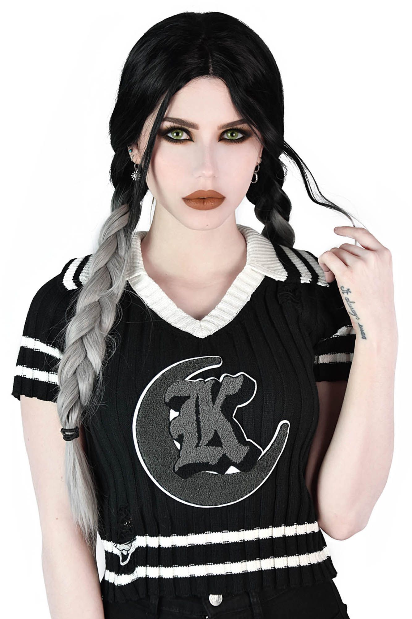 Gloomsday Knit Crop Top Resurrect sold by Killstar