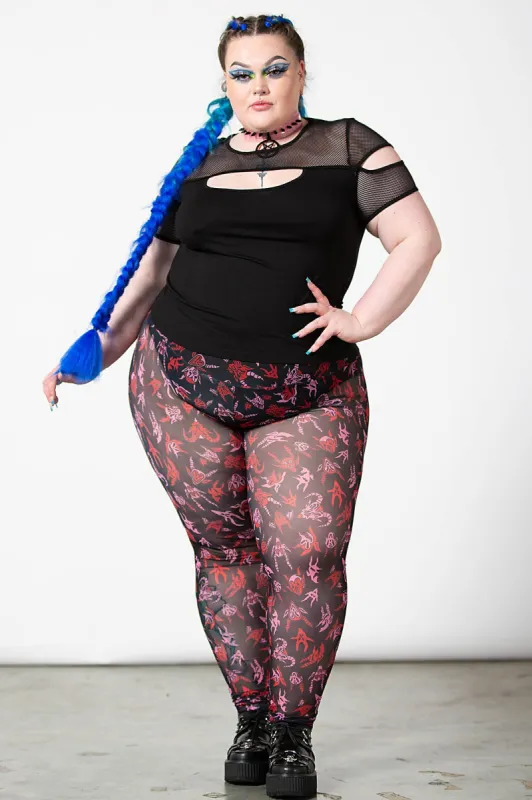 Devilish Leggings [PLUS] sold by Killstar
