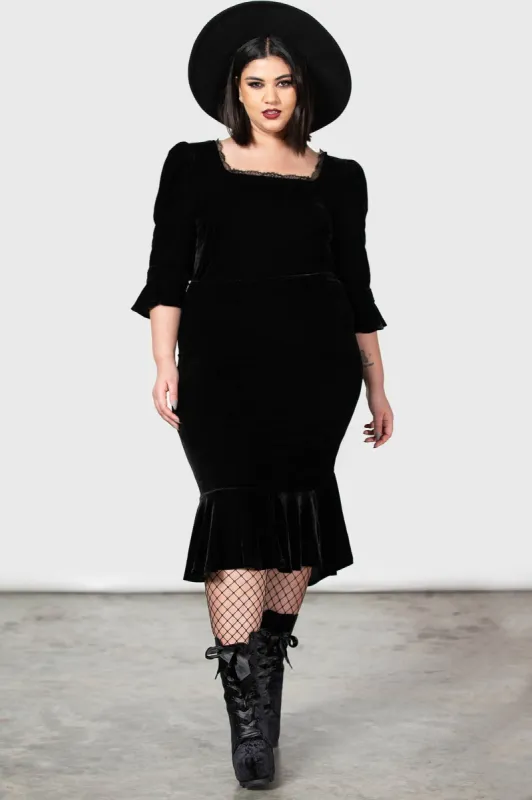 Drusilla Midi Skirt [PLUS] sold by Killstar