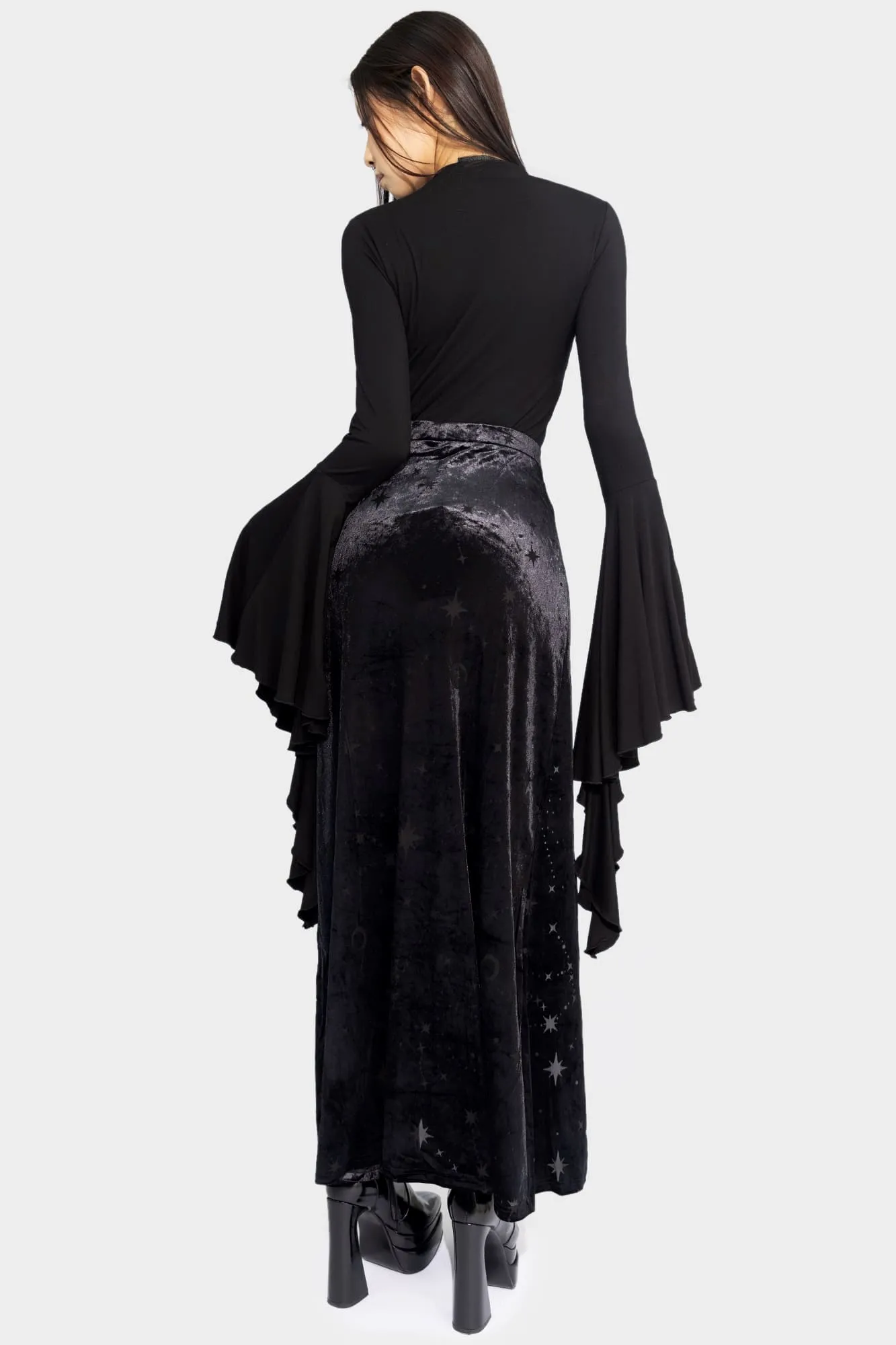 Coma Star Maxi Skirt sold by Killstar product image thumbnail 3