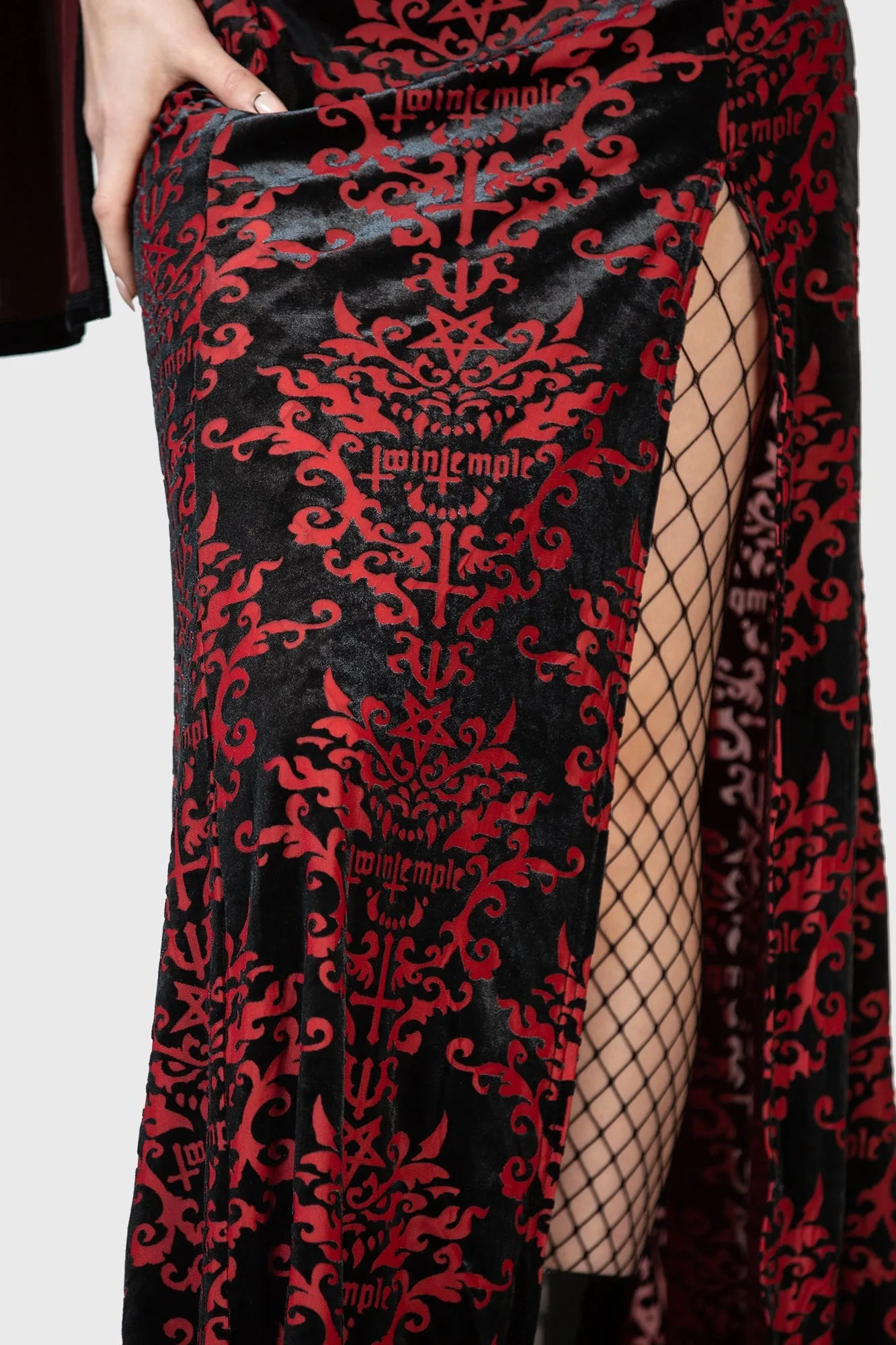 Scarlet Fiend Maxi Skirt sold by Killstar product image thumbnail 2