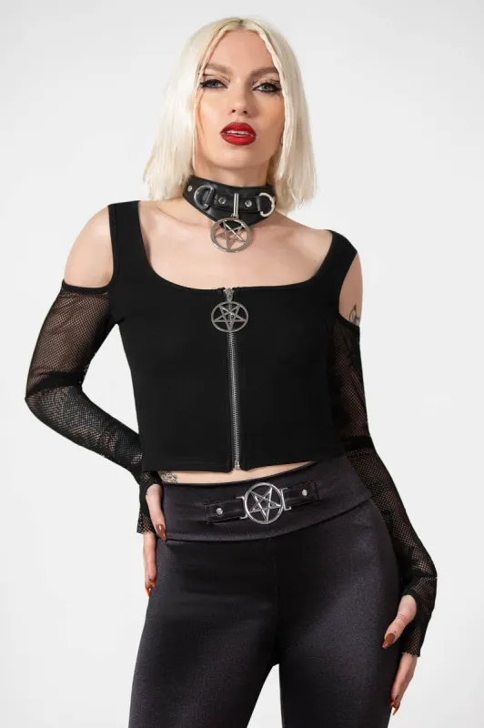Skeptica Cold Shoulder Top Resurrect sold by Killstar