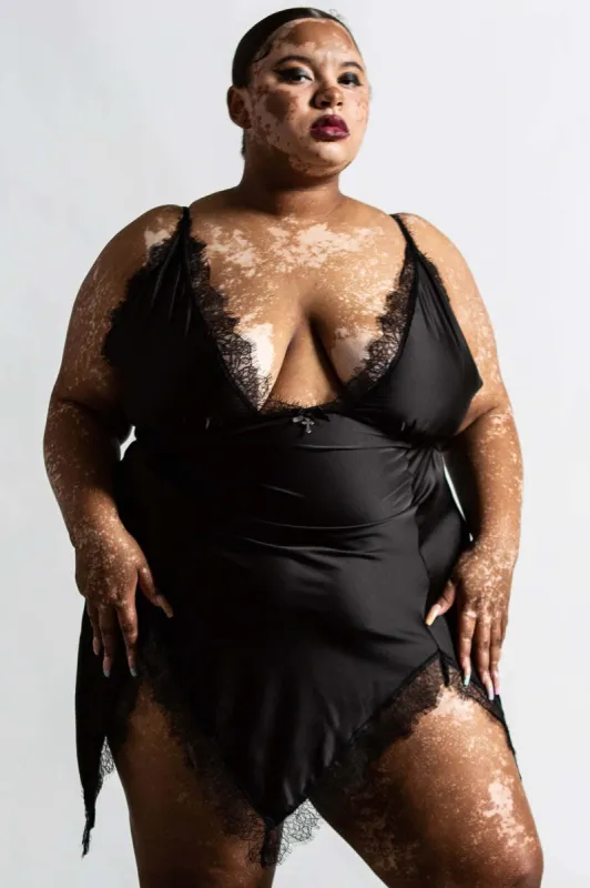 Fatal Farewell Slip Dress [B] [PLUS] sold by Killstar