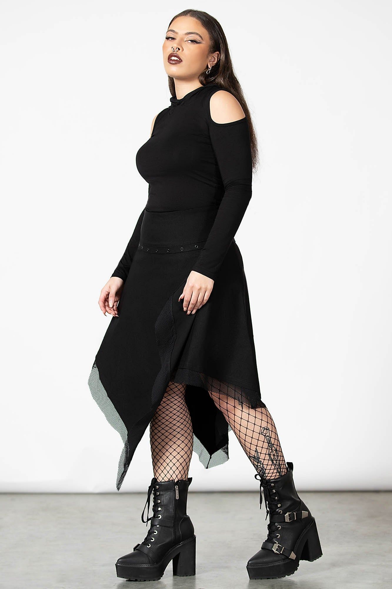 Catryna Asymmetric Skirt Resurrect sold by Killstar product image thumbnail 3