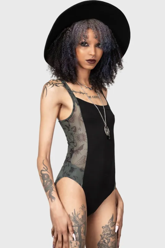 Night Lichen Bodysuit sold by Killstar