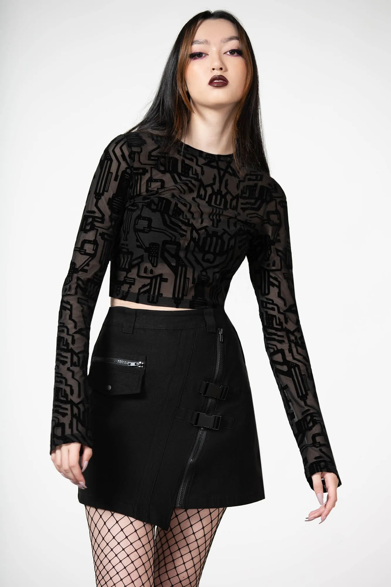 Keyla Mini Skirt sold by Killstar