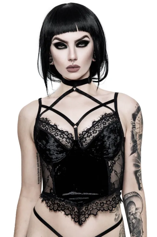 Ever Ayla Lace Bralet Resurrect sold by Killstar