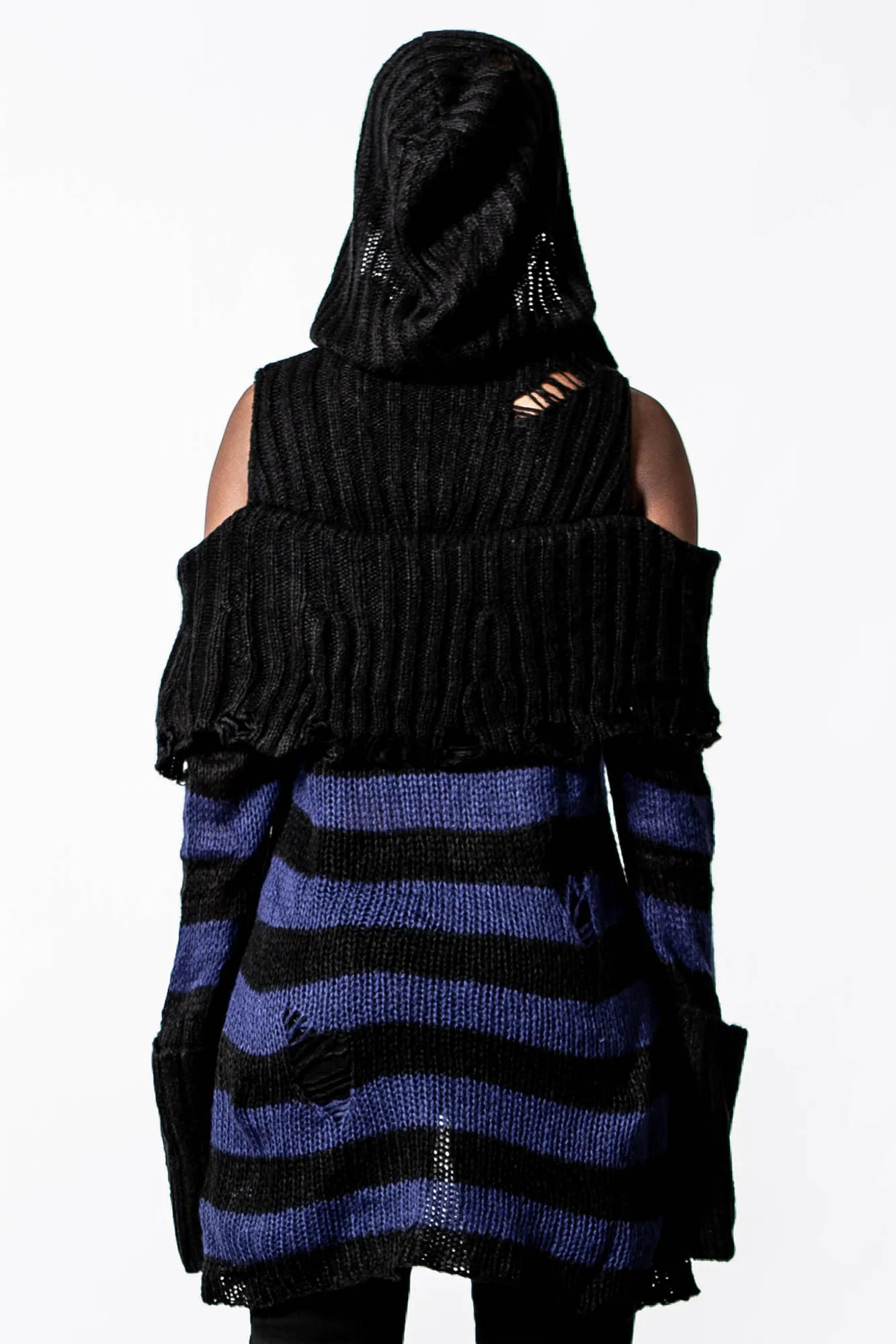 Sapphire Hooded Knit Sweater sold by Killstar product image thumbnail 3