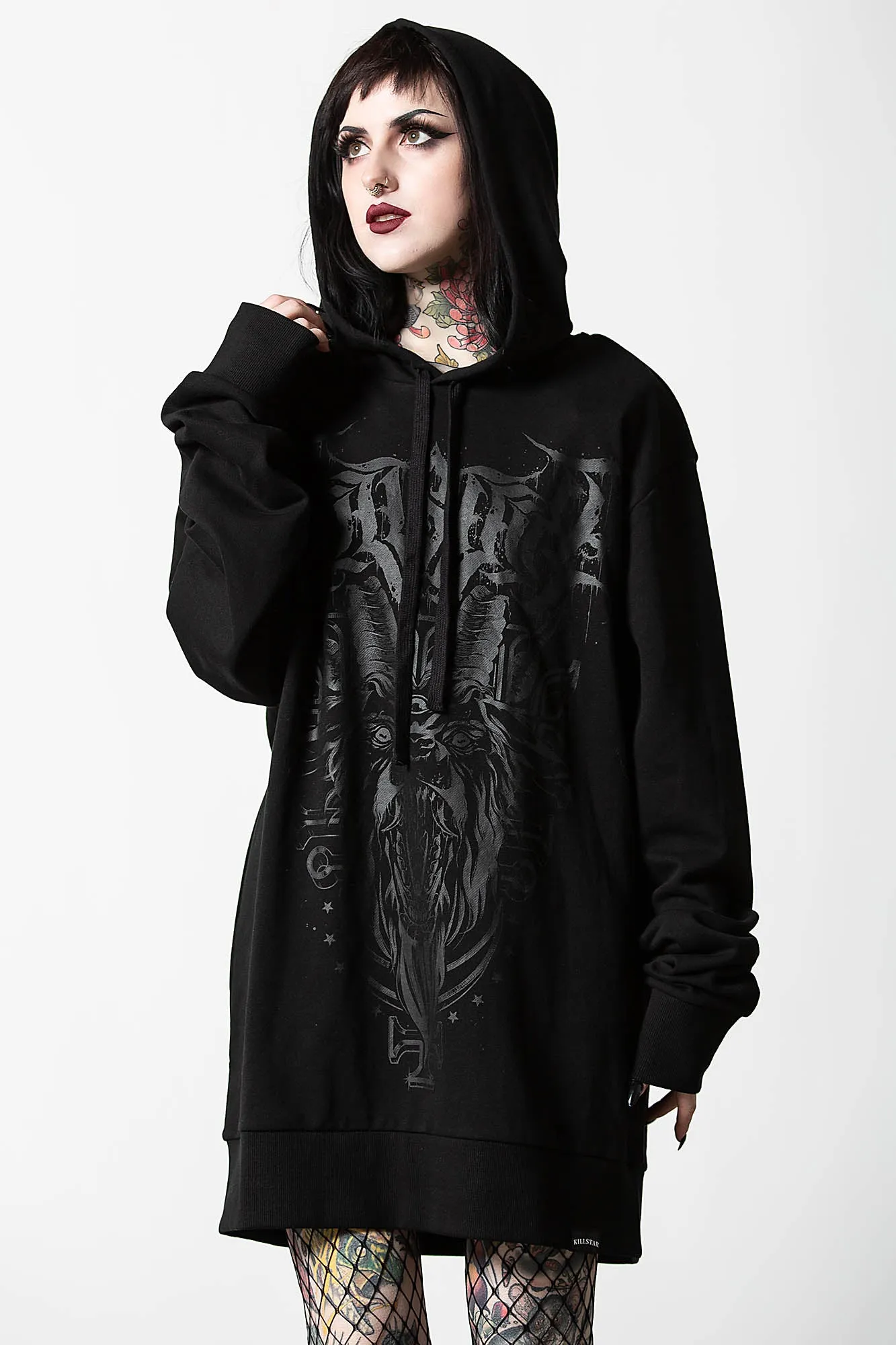 Bellow Longline Hoodie sold by Killstar product image thumbnail 4