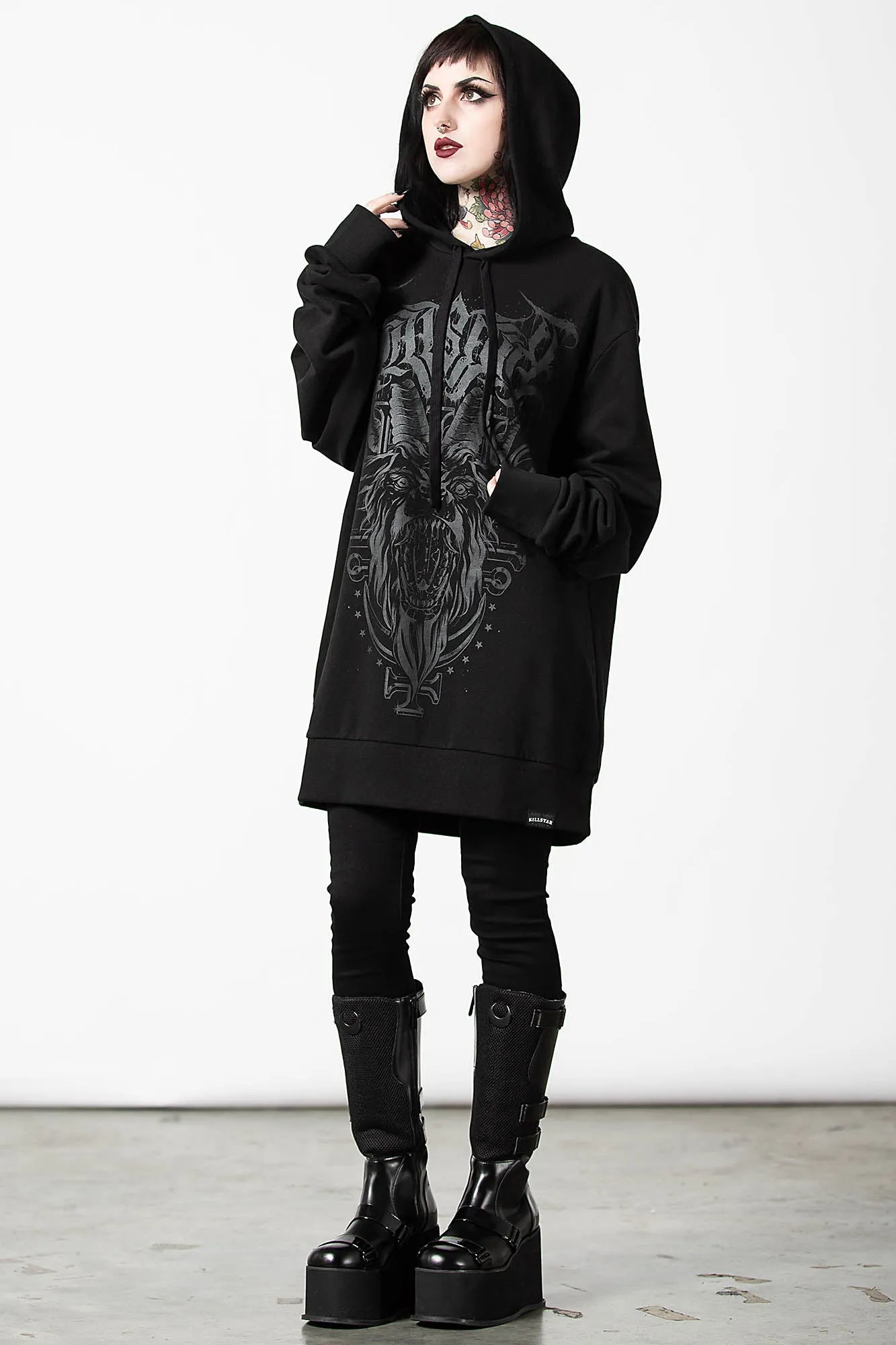 Bellow Longline Hoodie sold by Killstar product image thumbnail 2
