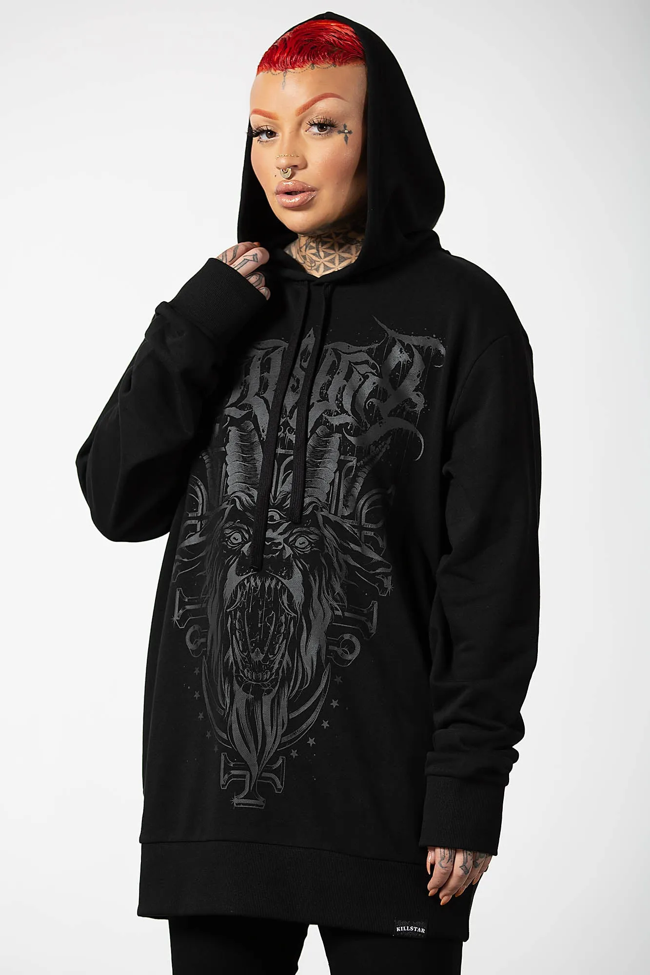Bellow Longline Hoodie sold by Killstar product image thumbnail 5