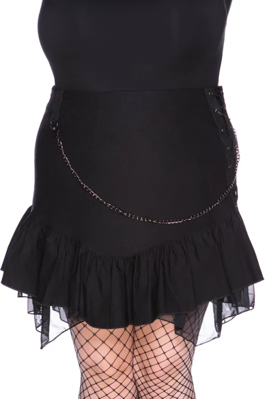 Moonspell Mini Skirt [PLUS] sold by Killstar