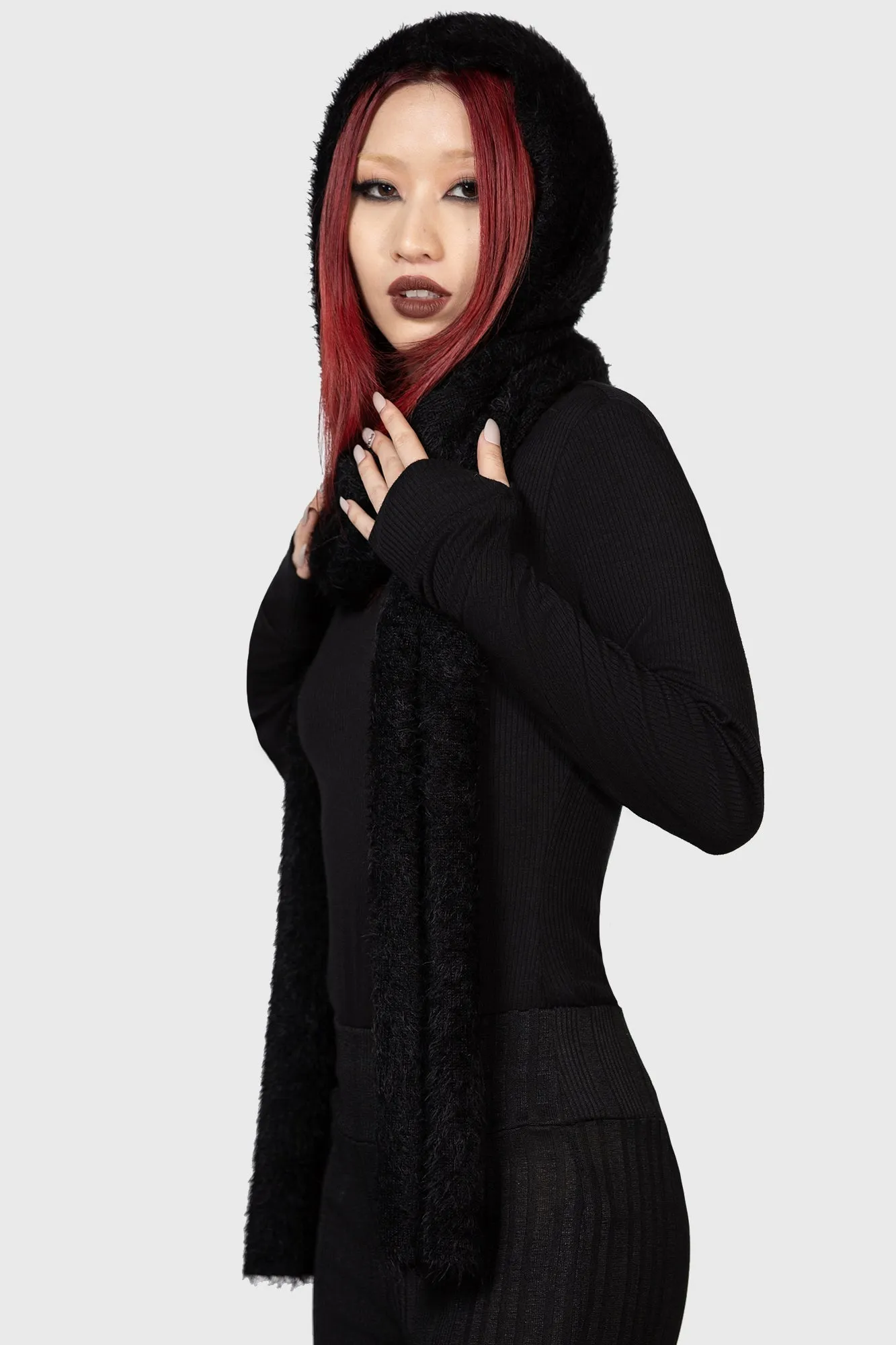 Ashen Hooded Scarf sold by Killstar product image thumbnail 3
