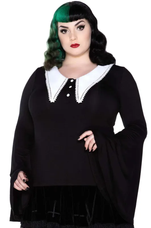 Morianna Long Sleeve Top [PLUS] - Resurrect sold by Killstar