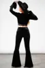 Marisol Velvet Bell Bottoms sold by Killstar